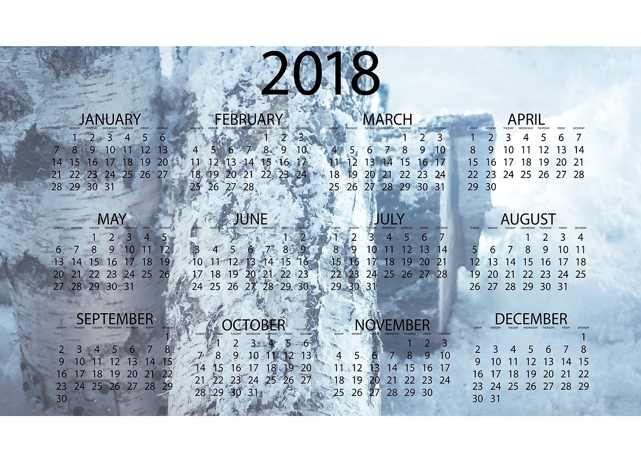 Monthly calendar with financial planning notes